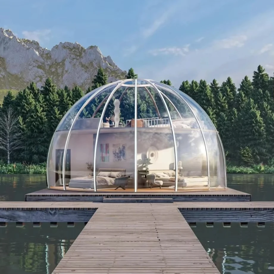 Transparent Starry Sky Room 360 Degree Modern Modular House Prefabricated Homes Sustainable Futuristic Capsule House Customized