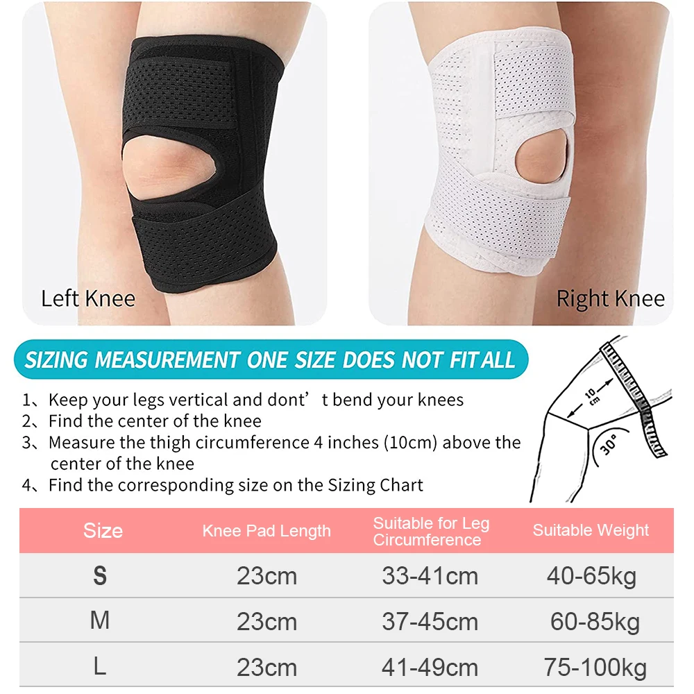 Joelheira com estabilizadores laterais, alivia a rasgo do menisco, dor no joelho, artrite ACL MCL, dor nas articulações, suporte de joelho ajustável