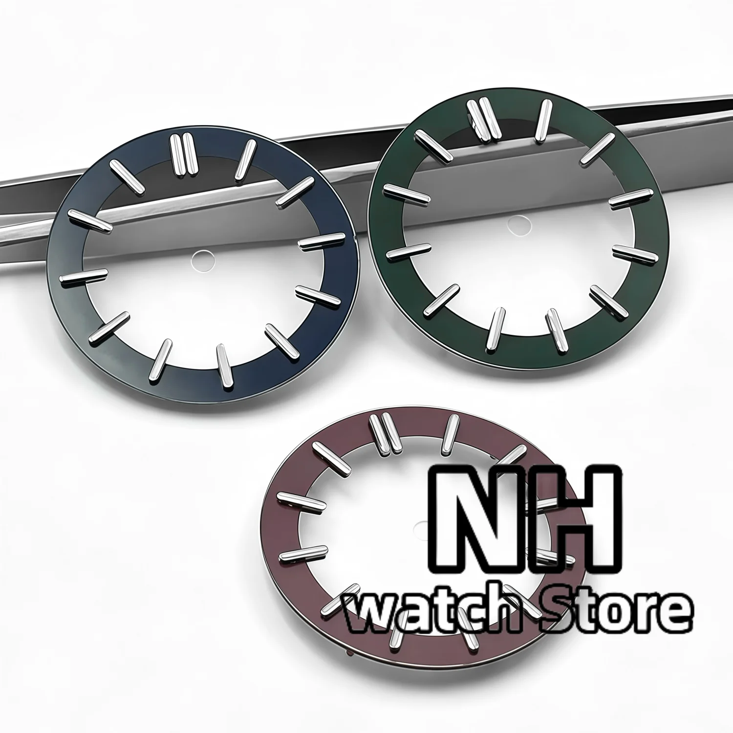 NH 29mm 31.5mm Watch Dial For NH70 NH72 NH71 NH35 36 NH37 PT5000 ETA2824 Miyota DG Movement Skeleton Hollow Dial Ring Luminous view 3