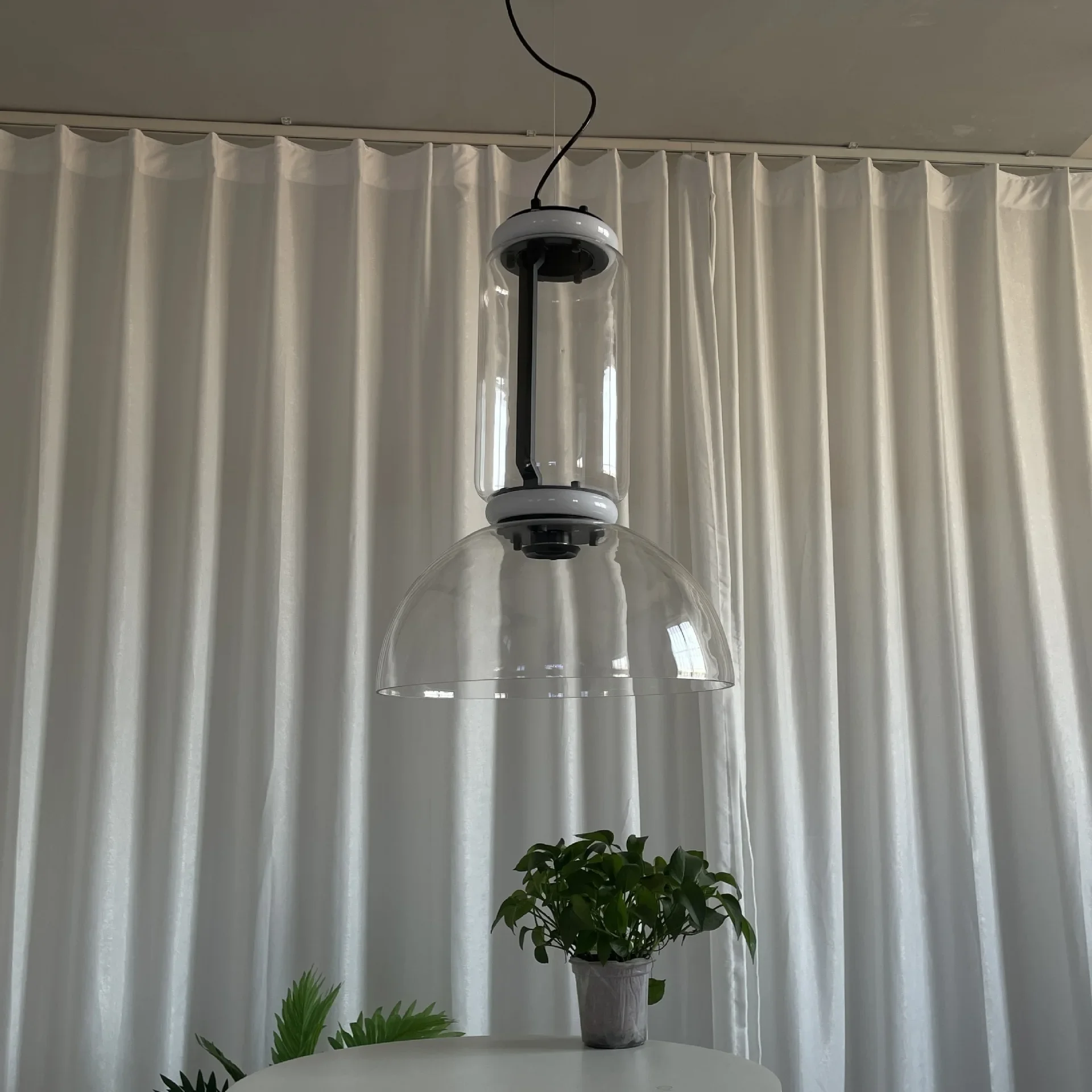 Nordic Transparent Glass LED Pendant Lighting  Chandelier for Living Room Kitchen Dining Room Interior Decoration Lighting