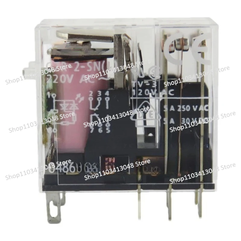 

G2R- 1 2 -SN(L) SND(L) Authentic Original Low Back Intermediate Relay 8 pin SN SND AC220(L) DC24(L) 220VAC 24VDC