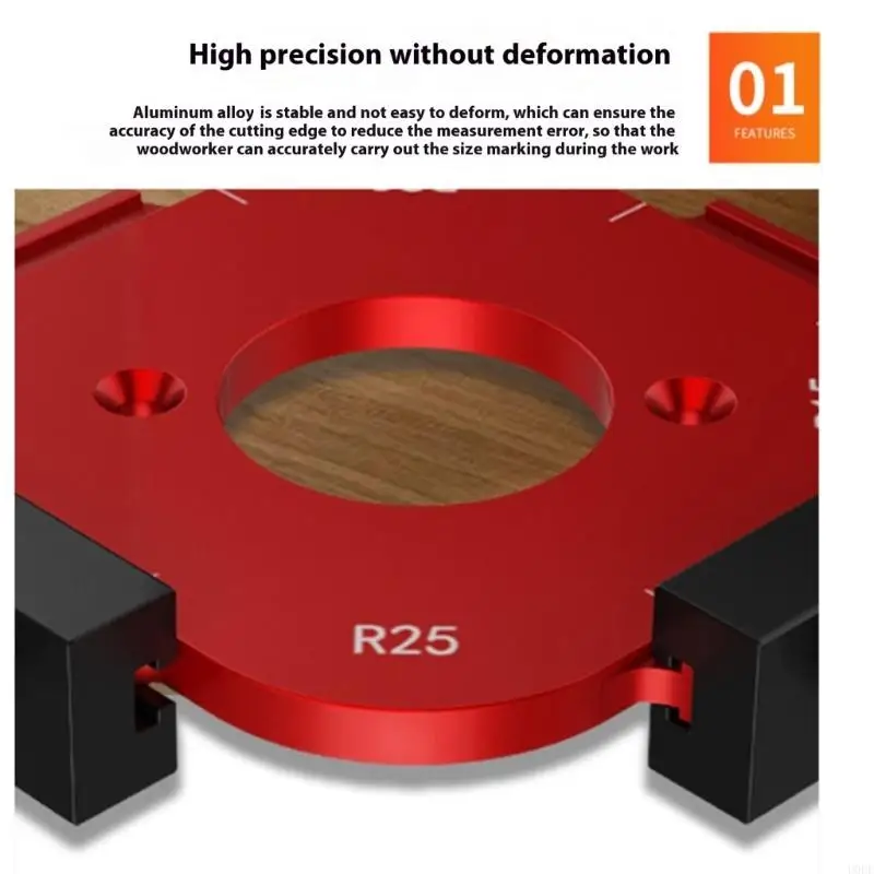 Aluminum Router Corner Jigs Set R10-R50 Precisions Woodworking Corner Templates Easy to Use