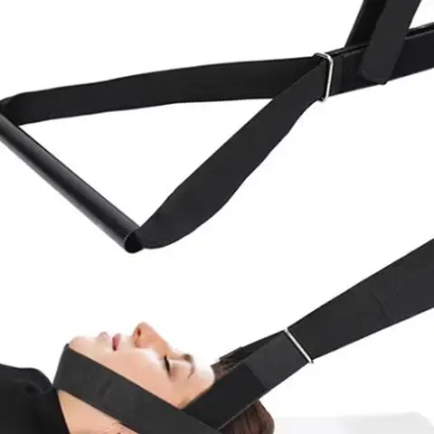 

Neck Stretcher Strap Chiropractic Decompression Neck Massager Comfortable Handle Cervical Traction Pull Device With Chin Strap