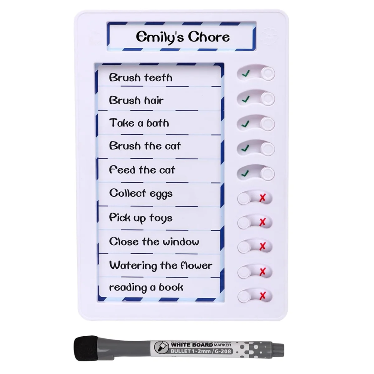 

Erasable Chore Chart for Kids,Reusable to Do List Board My Chores Magnetic Dry Erase Checklist Board