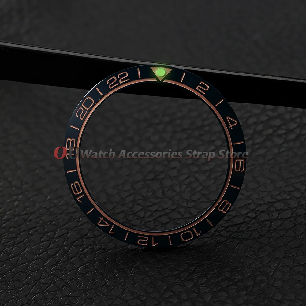 38mm Ceramic Watch Bezel Insert Ring Slope for Seamaster Diving Watch Insert for 40mm Movement Watch Bezel DIY Watch Accessories