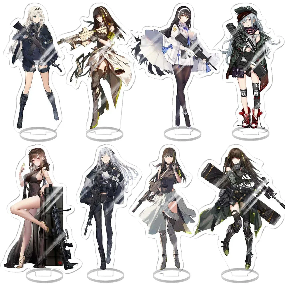 Game Girls Frontline Acrylic Stand Model Figures HK416 AK-12 M4A1 Anime Cosplay Collection Model Stand Accessories Fans Gifts