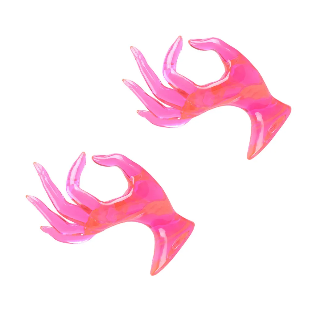 

2Pcs Ring Display Stand High-Quality Plastic Hand Shape Holder for Rings Storage and Showcase Delicate Finish Rings Organizer