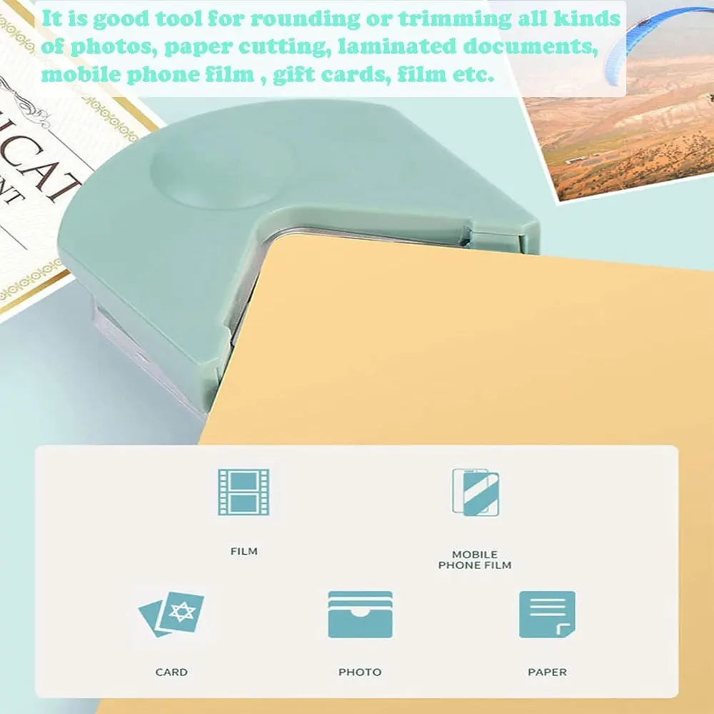 R4 Corner Rounder Portable Paper Cutter Card Photo Cutter Right Angle Trimming Cutter DIY Handmade Scrapbook Tool