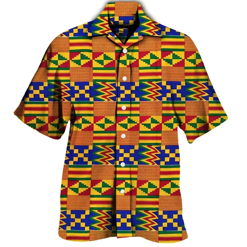 

Luxury Man Shirts Retro Short Sleeved Tops Fashion Camisas De Hombre Summer Casual Ethnic Clothing Shirts Oversized Streetwear
