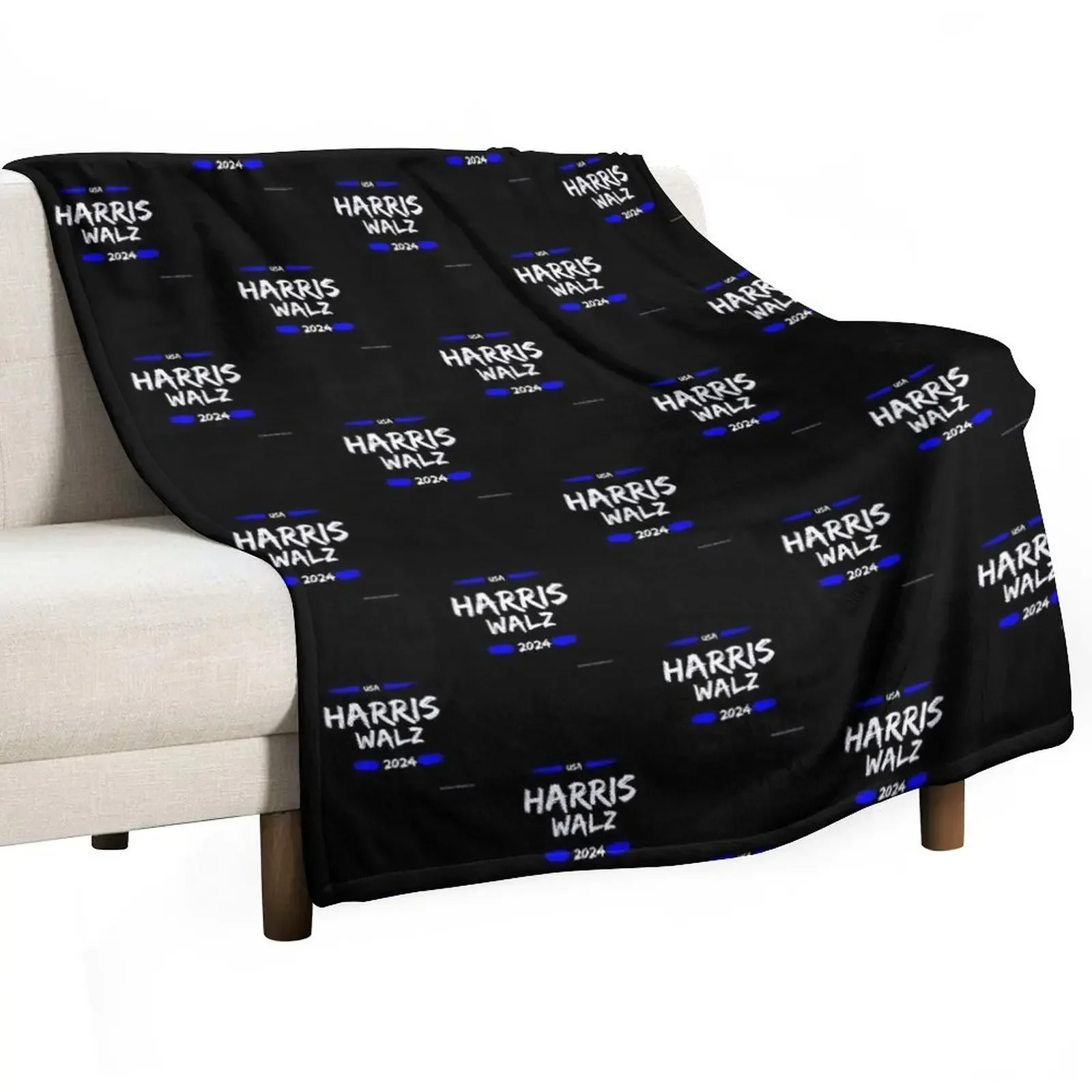 Harris Walz Blue Paint (400T) Throw Blanket Sofa Throw Soft Beds Giant Sofa Blankets