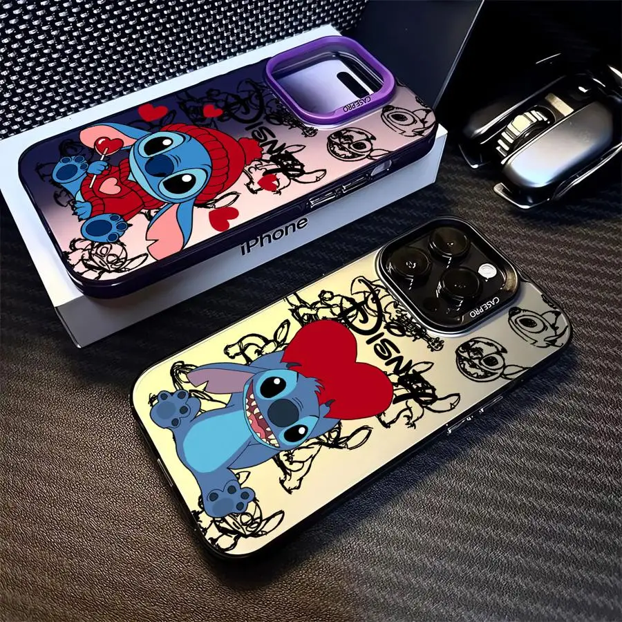 Disney Stitchการ์ตูนเคสโทรศัพท์สําหรับApple iPhone 14 Pro 15 Pro Max 16 Pro 11 13 12 Pro Max 14 PlusกันกระแทกFunda