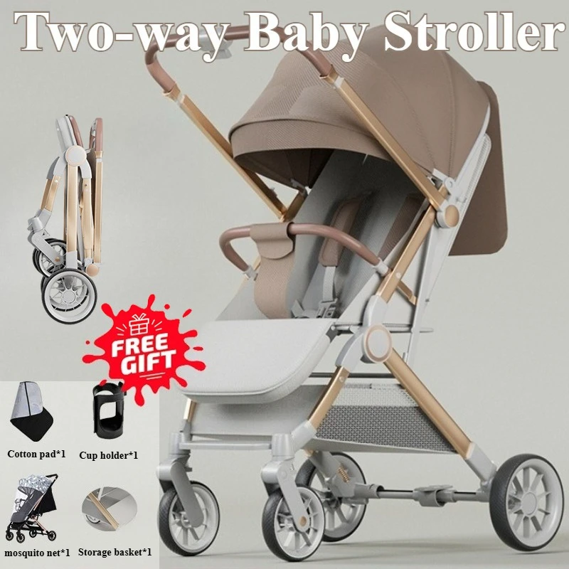 

Lightweight Travel Stroller for Baby & Toddlers Easy Fold & Compact Stroller with Canopy Storage Basket Multi-Position Recline