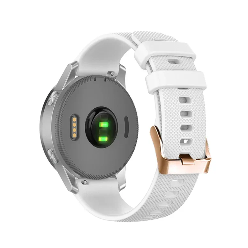 Rose Gold Buckle 18mm20mm Silicone Watchband For Garmin Vivoactive 3S 4S Venu 2S Watch Wristband Loop Band Wrist Straps Bracelet