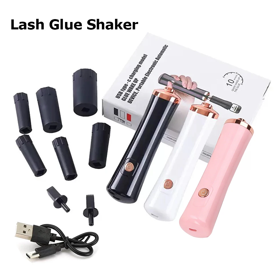 

AGUUD USB Recharge Eyelash Glue Shaker Electric Wake Up Device Portable Nail Polish Tattoo Ink Pigment Liquid Shaking Machine