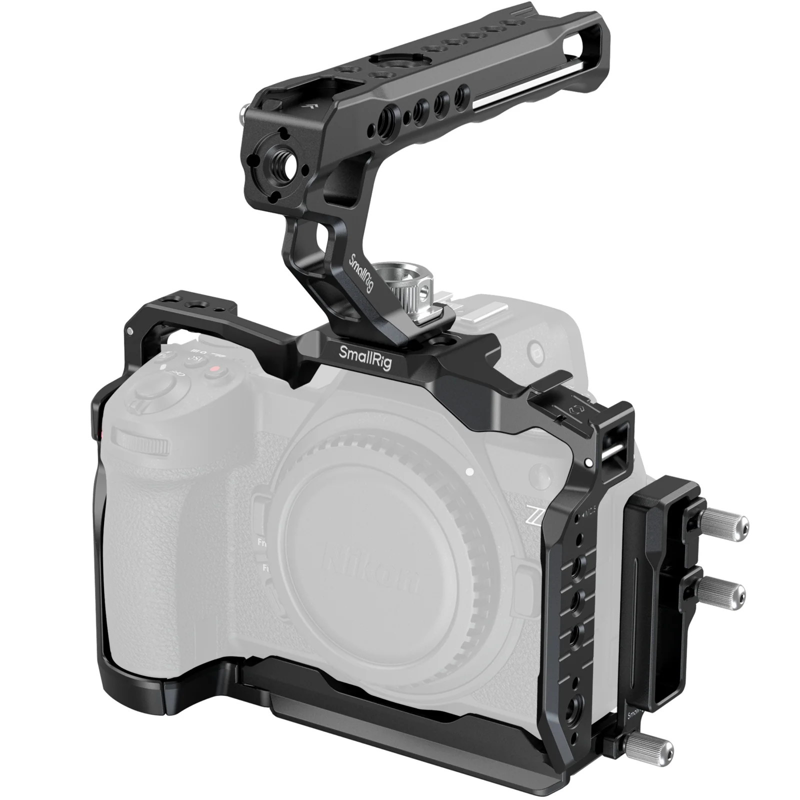 SmallRig Z 6III L-vormige montageplaat voor Nikon Z 6III, L-plaat voor Arca-Swiss met 1/4"-20 schroefdraadgaten, Cold Shoe Mount -4523