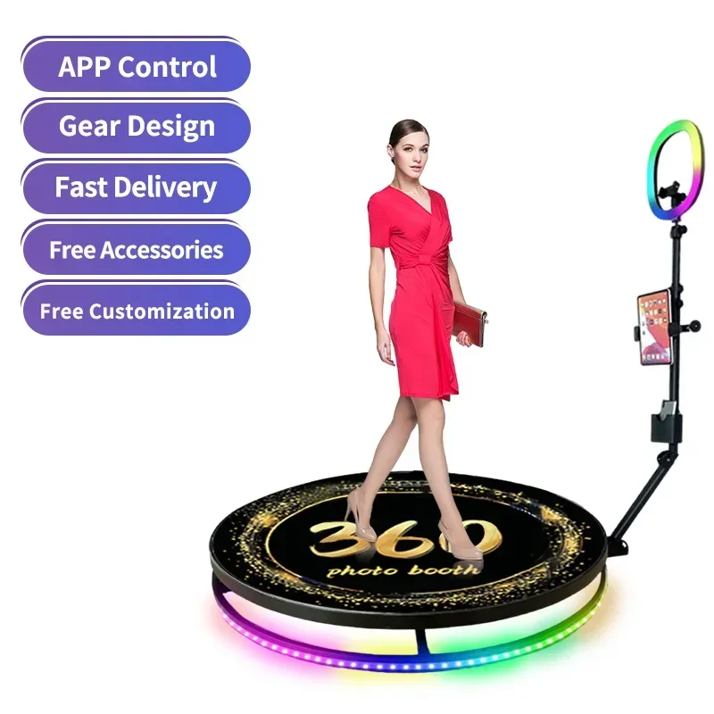 Small portable automatic 360 photo booth. Selfie rotating accessories 360 party 68cm 80cm 100cm family slow motion photography