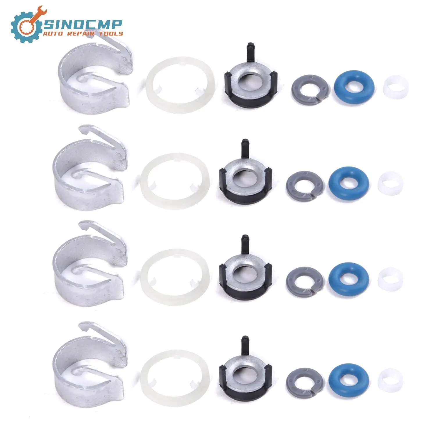 

4pcs Fuel Injector O-ring Seal Kit 06H998907A 06J 998 907D For A4 Q5 CC 1.8 2.0T Fuel Injector Engine Parts