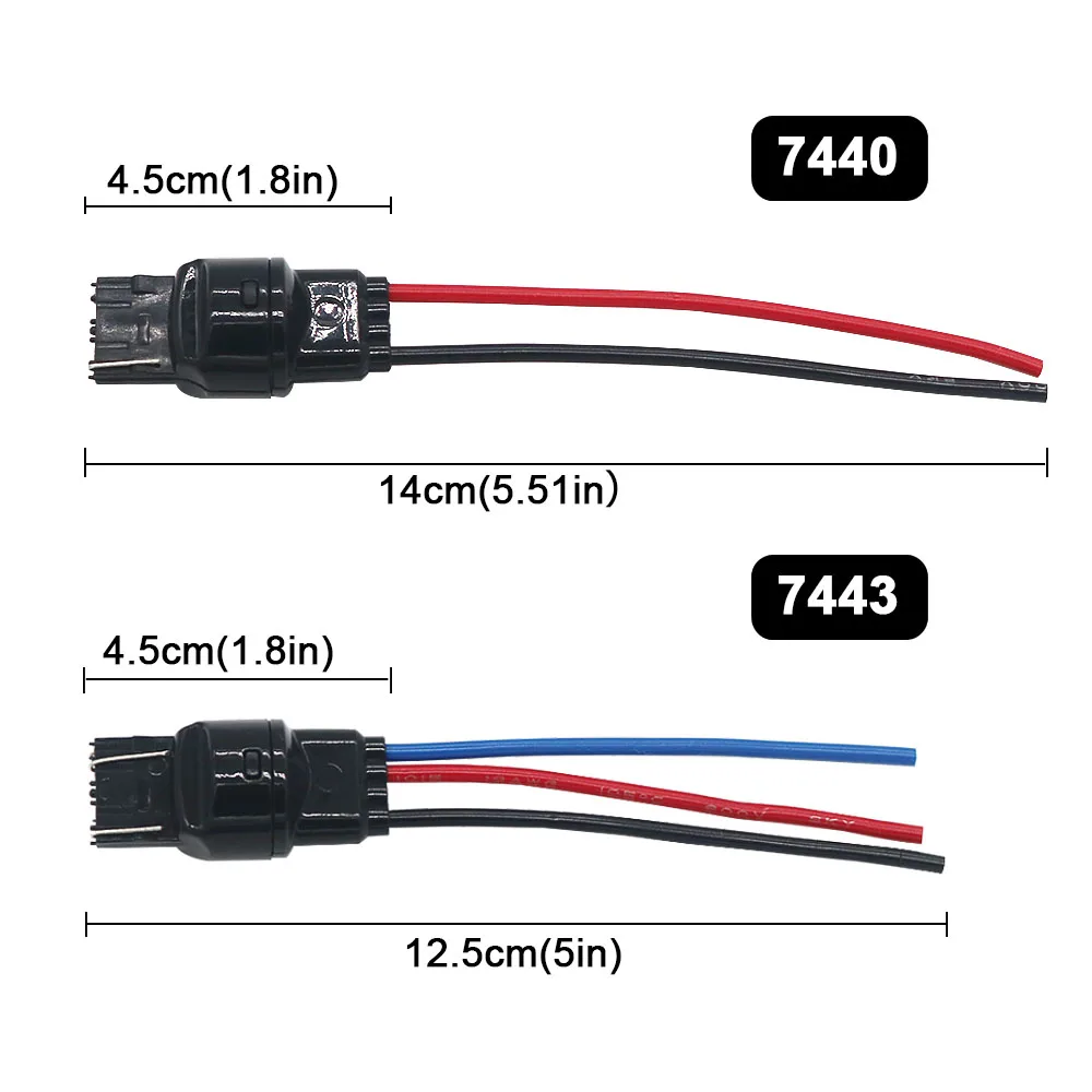 BAY15D 1157 1156 p21w BAU15S py21w 7440 w21w w21/5w 7443 3156 Socket Connector Male Adapter For Car LED Light DIY Wiring Harness