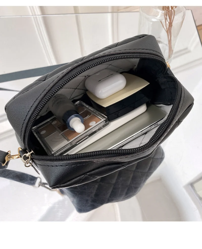 Luxe Kwastje Kleine Messenger Bag Voor Vrouwen Lingge Borduren Casual Vrouwelijke Schoudertas 2023 Mode Dames Crossbody Tassen