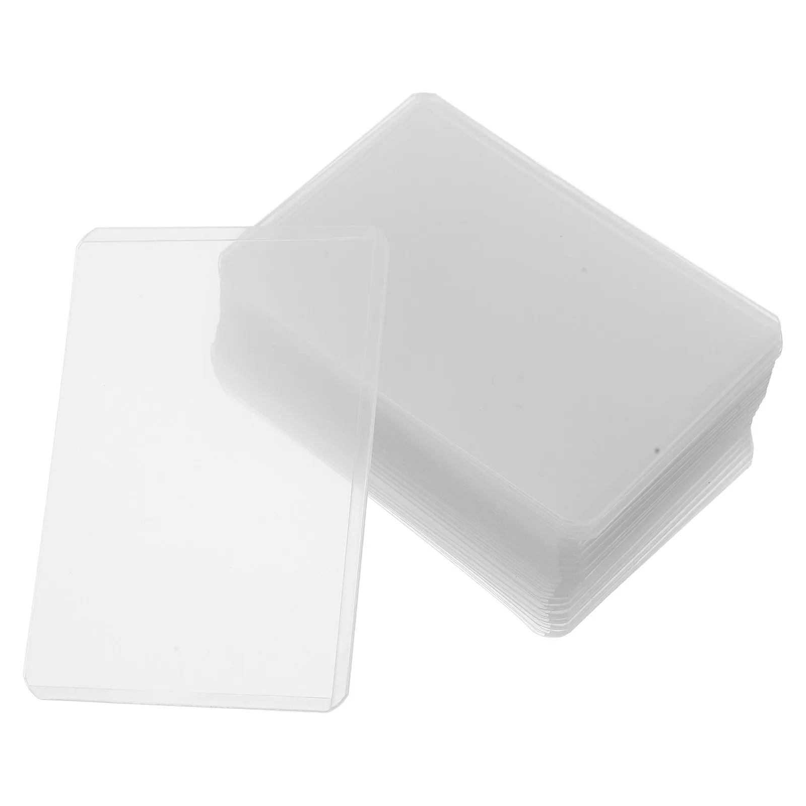25Pcs Transparent PVC Card Sleeves Robust Hard Card Protectors Ideal for Baseball Game Trading Cards Storage