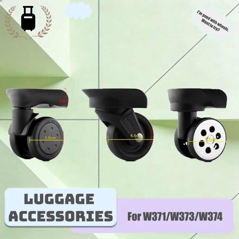

Бесшумные поворотные колеса для чемоданов W371-W373-W374, прочные сменные ролики, подходят для большинства чемоданов, защита от царапин, запчасти для ремонта