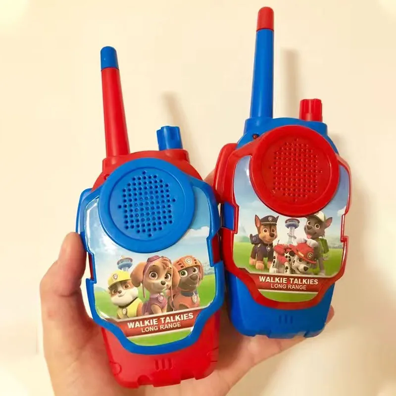 mini upgraded noiseless walkie talkie200 meter anti-interference  2 sets of children\'s cartoon parent-child toys, outdoor game