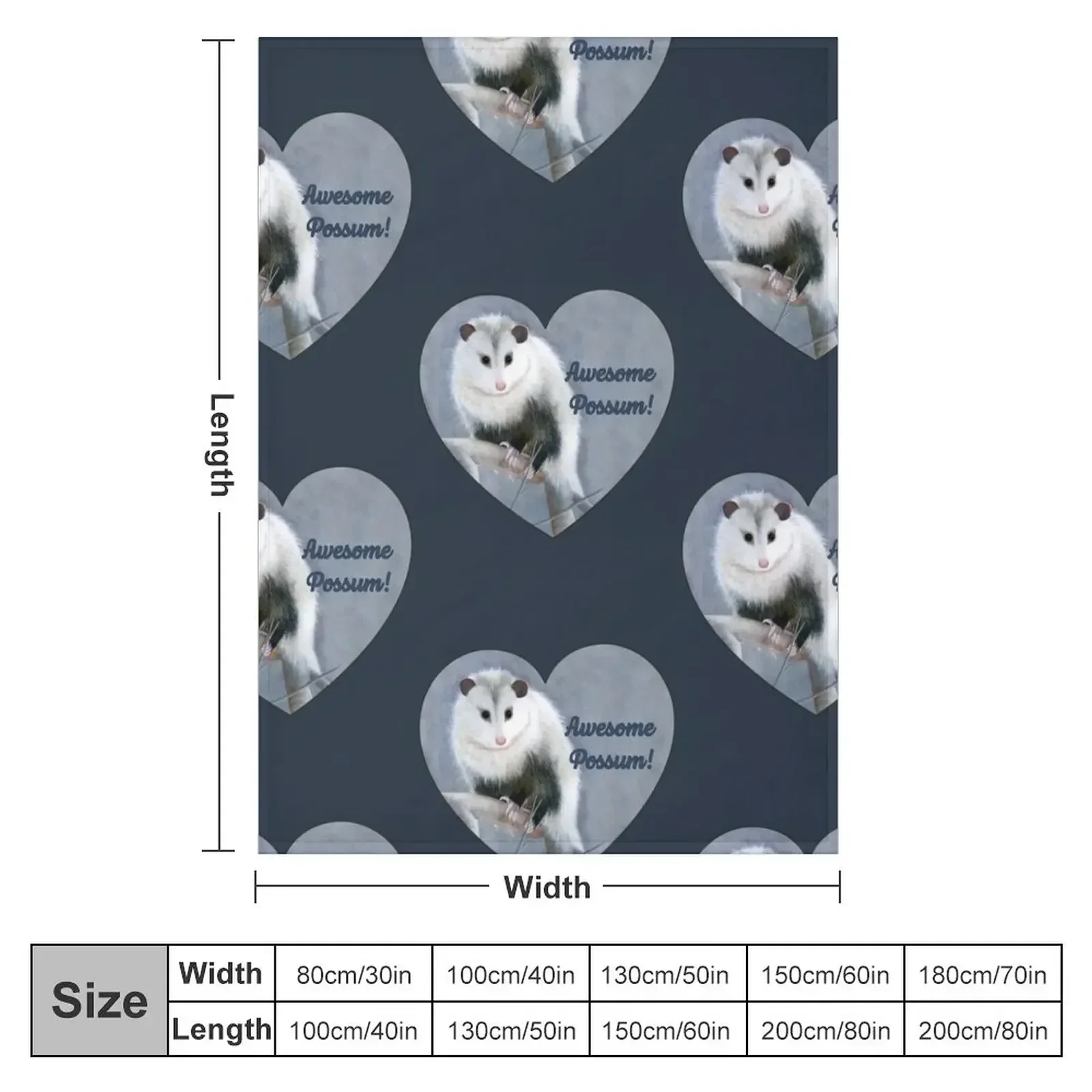 Awesome Possum! Original wildlife artwork. Throw Blanket funny gift Luxury Thicken Warm Plaid on the sofa Blankets