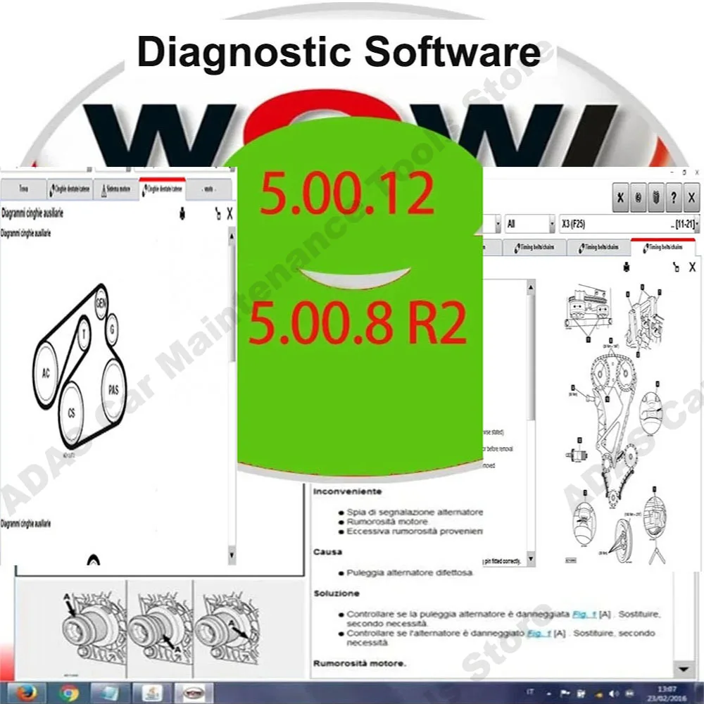 

Программное обеспечение W-ur-th WOW V5.00.12 WOW 5.00.8 R2, многоязычное, с генератором ключей для многофункционального диагностического инструмента TCS