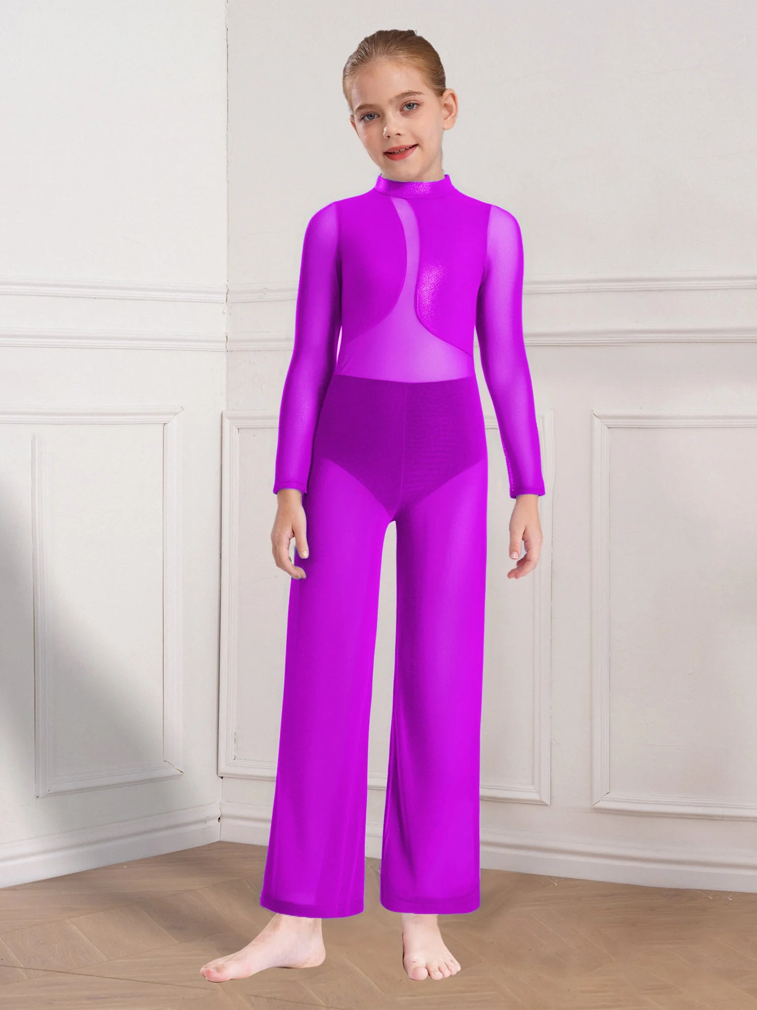 بدلة يوجا لعام 2025 للفتيات وحدة رقص الباليه للأطفال لباس ضيق للتزلج على الجليد الفني للأطفال ملابس الجمباز الإيقاعي