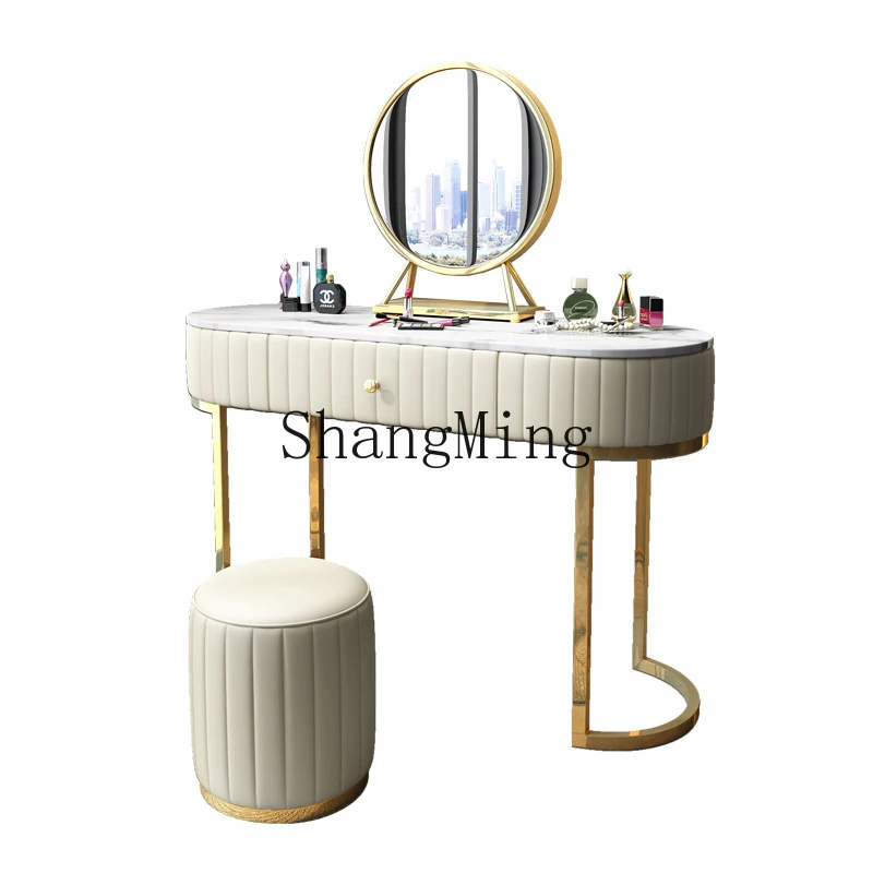 

CL Dressing Table Bedroom Light Luxury Post-Modern Minimalist Marble with Small Apartment Internet Celebrity Dressing Table