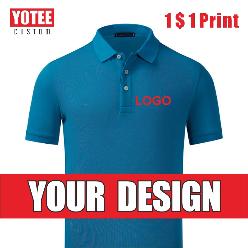 

YOTEE Custom 100% Cotton Polo Shirt Casual Solid Color Polo Shirt Printed Embroidery New Summer Fashion Men And Women's Wear