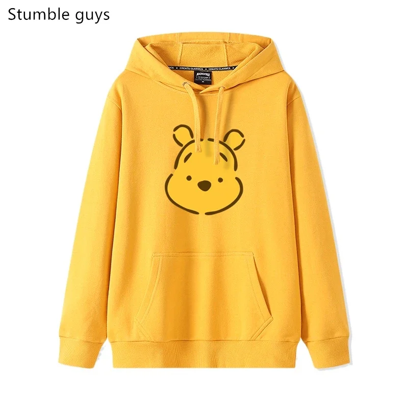 كارتون أنيمي لطيف بوه الدب هوديي المرأة ديزني فضفاض Ins نمط مقنعين سترة هوديس الملابس هوديس المرأة أنيمي هوديي #5