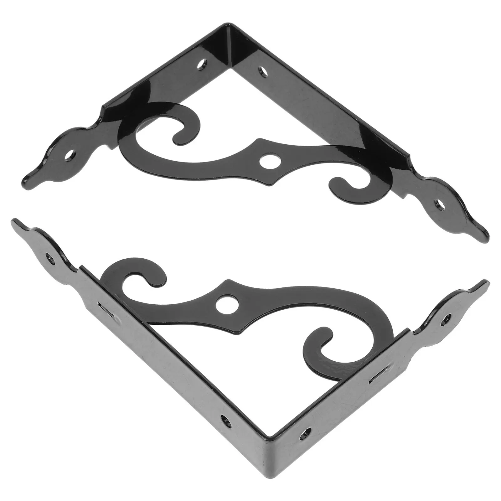 

2Pcs Metal Shelf Brackets Heavy Duty Wall Floating Shelf Support Rack Durable and Stylish Shelving Brackets for Walls