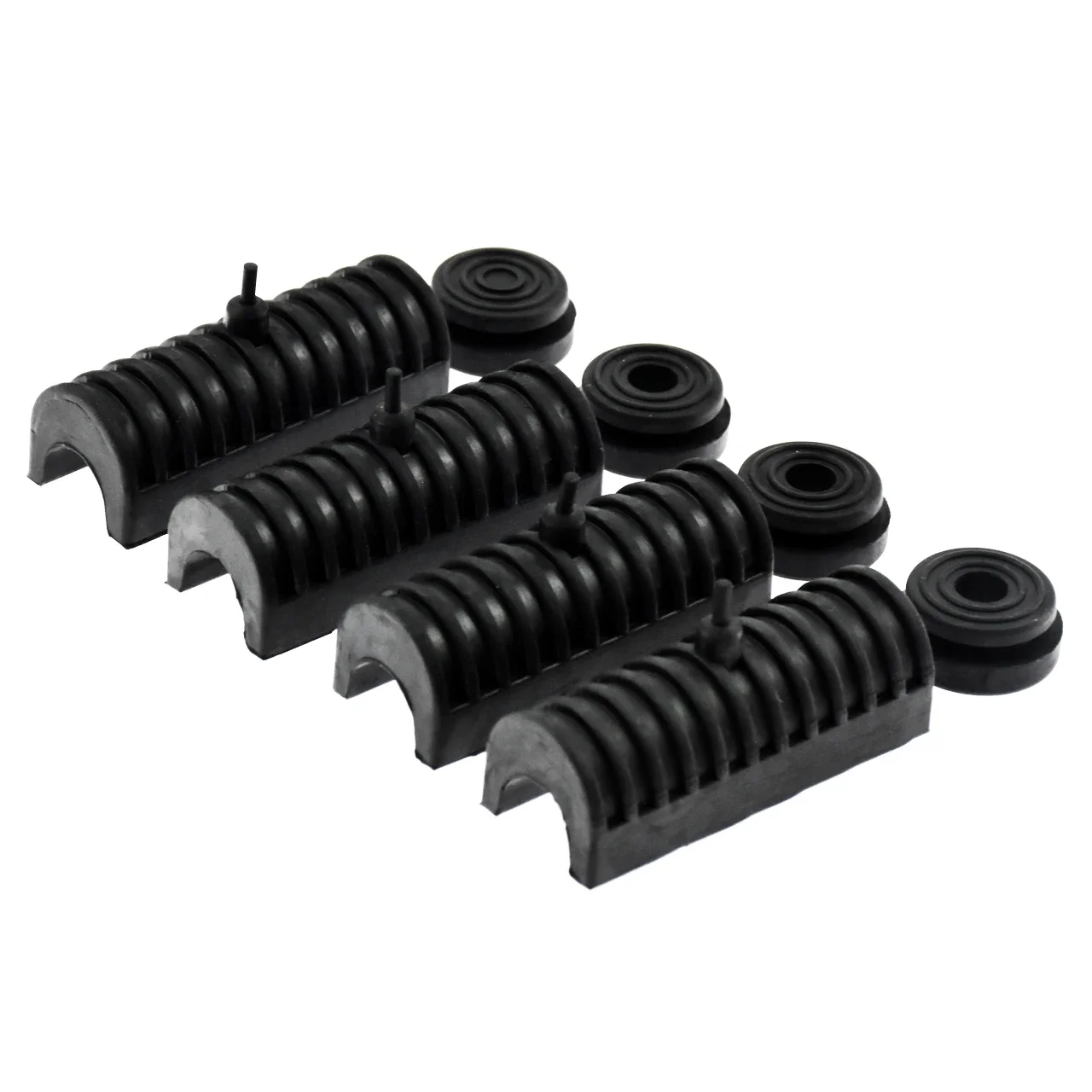 دراجة نارية الصلب السرج المطاط جروميت دعم وسادة مجموعة سوداء ل هارلي بجولة إلكترا شارع الإنزلاق FLHT FLHTCU 1994-2013