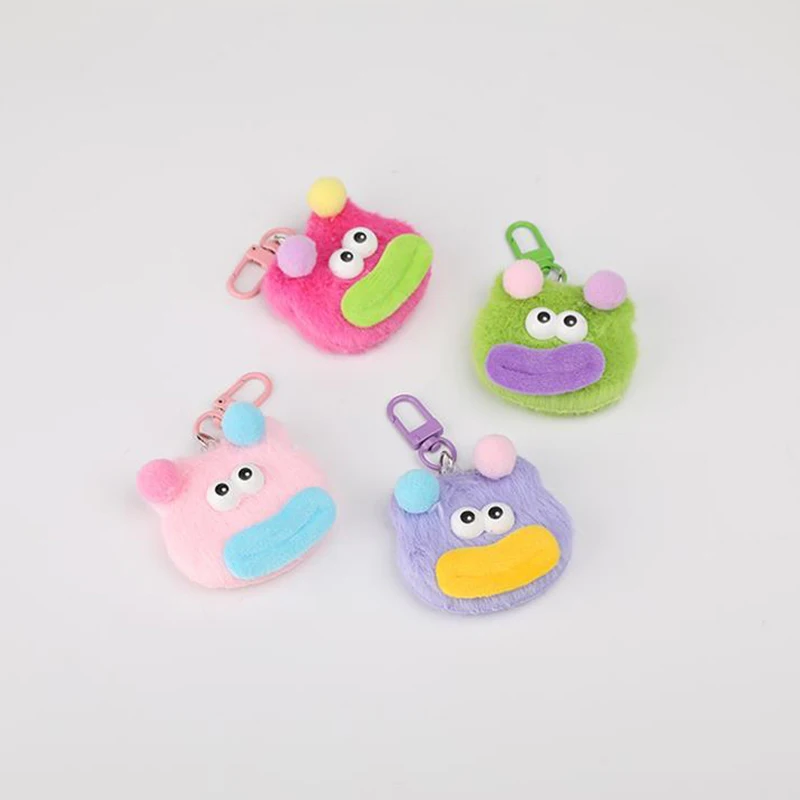 Porte-clés en peluche en forme de bouche de saucisse, mignon, petit, moelleux, doux, jouet, sac à dos, pendentif, cadeau pour enfants