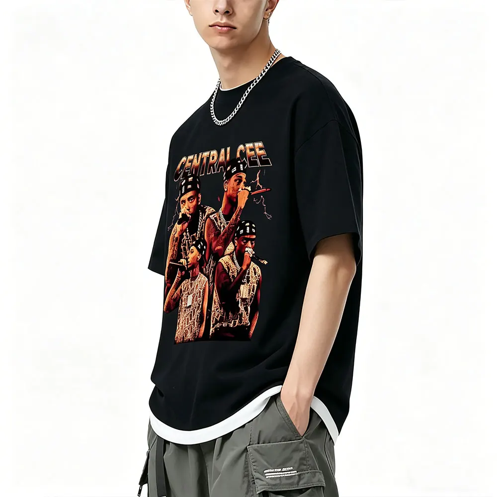 

Rapper Central Cee Merch 2026 T-shirt Men Women Clothing Fashion Hip Hop Short Sleeve T Shirt Man Casual High Quality Streetwear