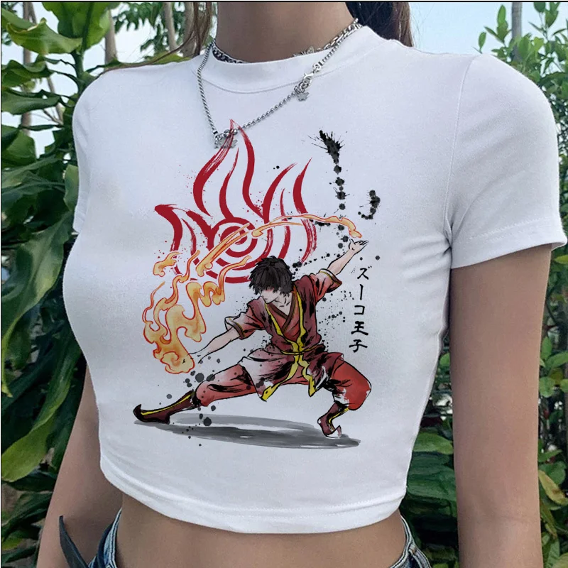 Avatar the Last Airbender Zuko clothes t-shirt female print graphic tees women y2k clothes couple  clothes tumblr