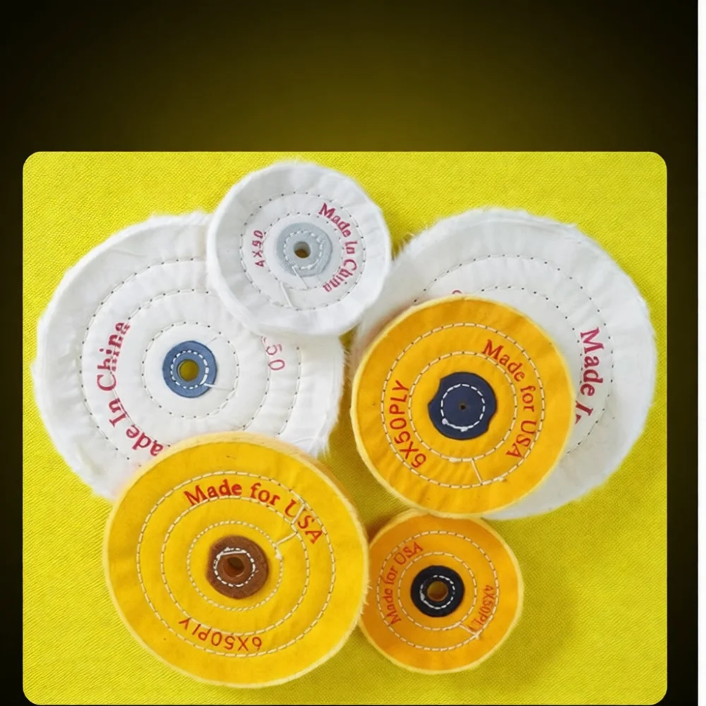Professional Cotton Polishing Wheel Pad For Jewelry Jade Gold Metal Buffing Fine Finish Grinder Tool Smooth Surface