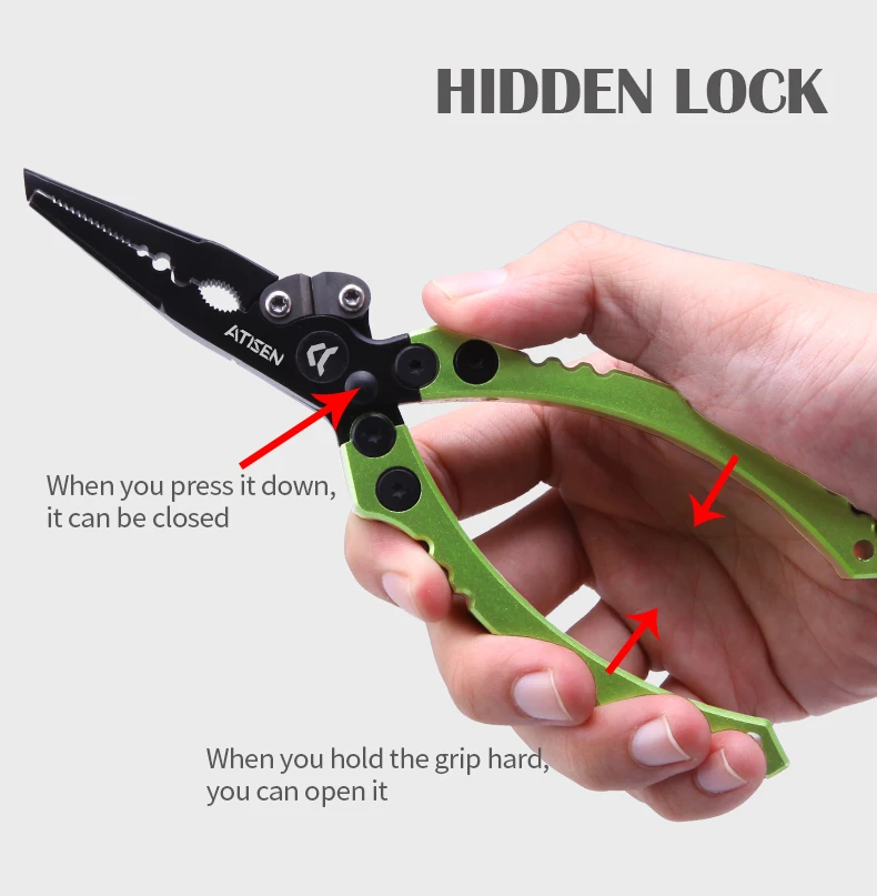 Piscifun Fishing Pliers with Split Rings, Ultralight Aluminum Fishing Tackle Pliers with Tungsten Steel Braid Cutters, Sheath an