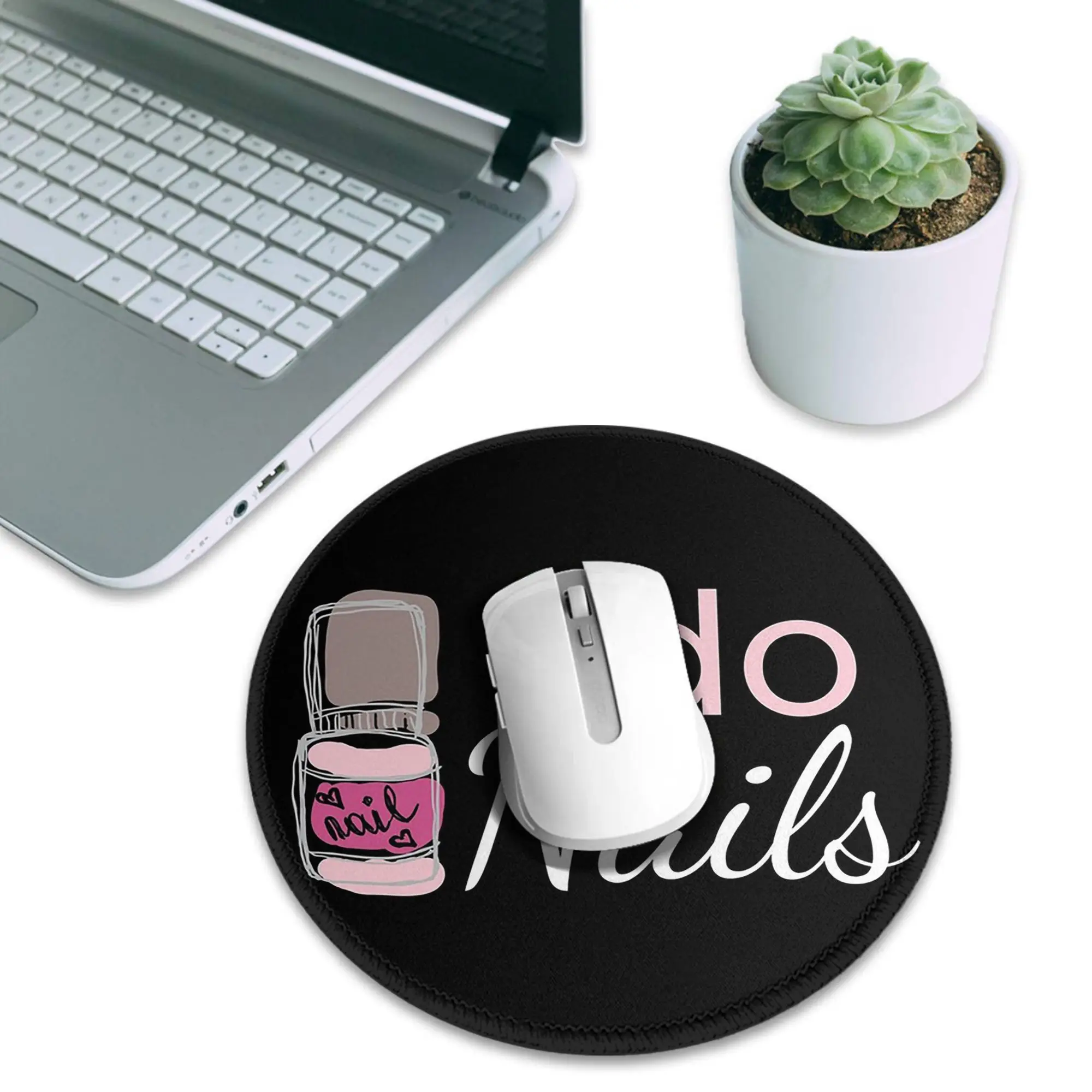 I Do Nails Fingernail Manicure Studio Mouse Pad Computer Keyboard Mouse Mat Gamer Laptop Desk Mat Office Accessories Table Mats