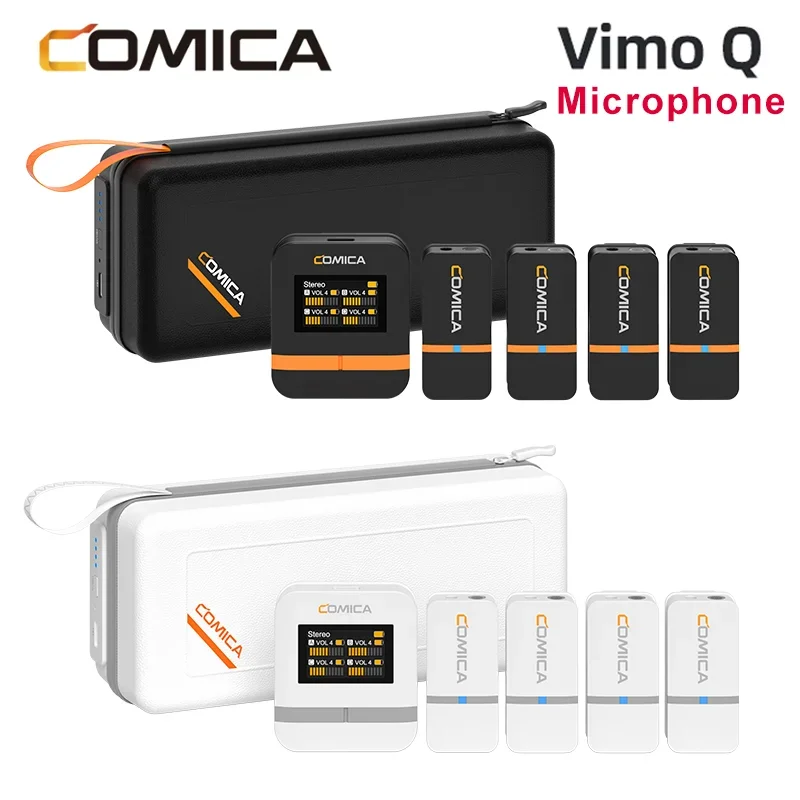 COMICA Vimo Q Wireless Lavalier Microphone Noise Reduction Audio Video Recording Microphone USB-C 3.5mm Port for Phone Ca mera