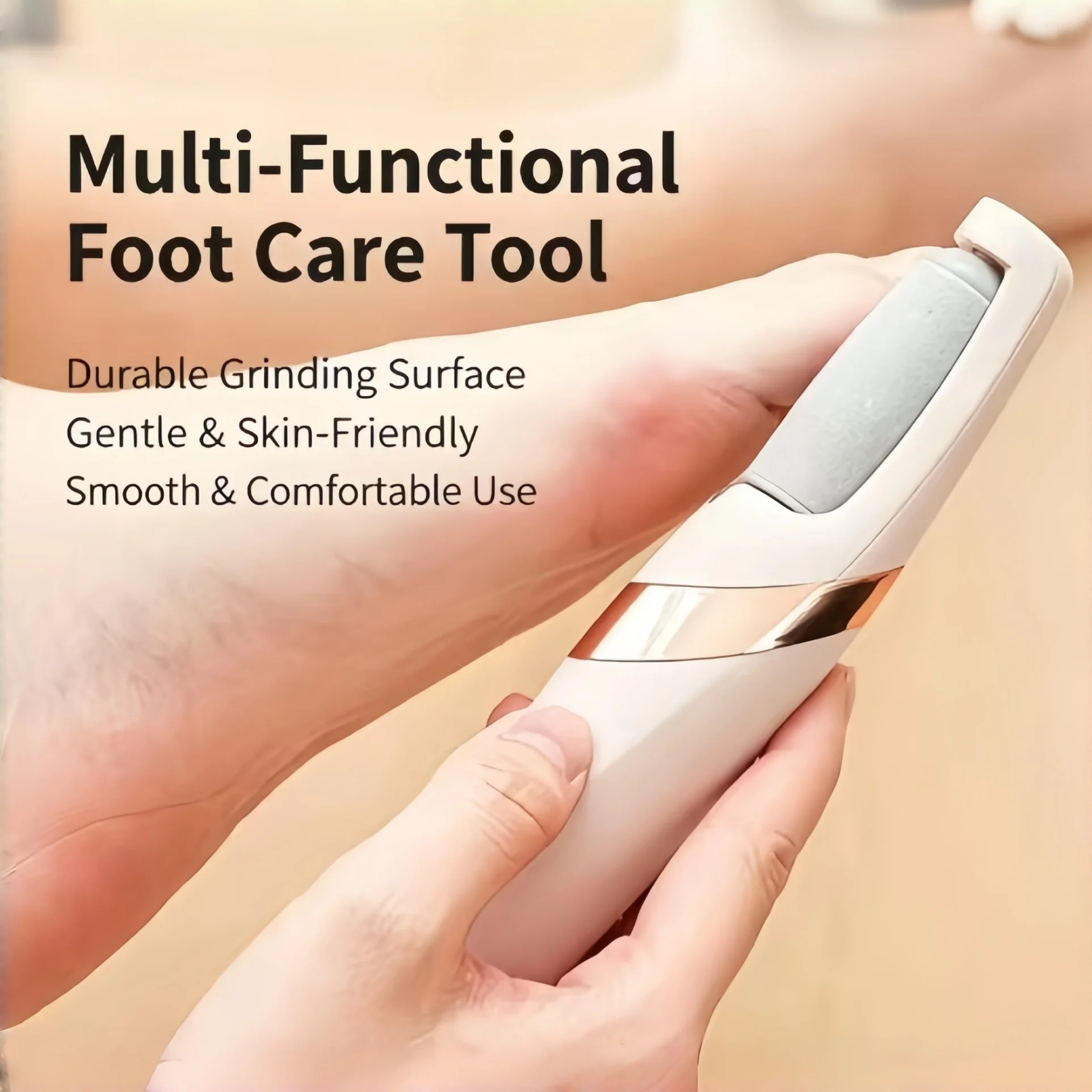 Cordless Rechargeable Electric Callus Remover, Foot File for Dry Coarse Skin Removal on Heels, for Women & Men