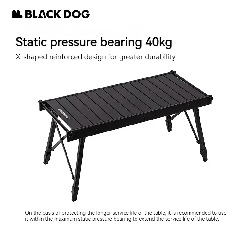 Imagem -04 - Blackdog Folding Igt Roll Table Mesa Ultraleve para Acampamento ao ar Livre Praia Desktop Removível Altura Ajustável Rolamento de Alumínio 40kg