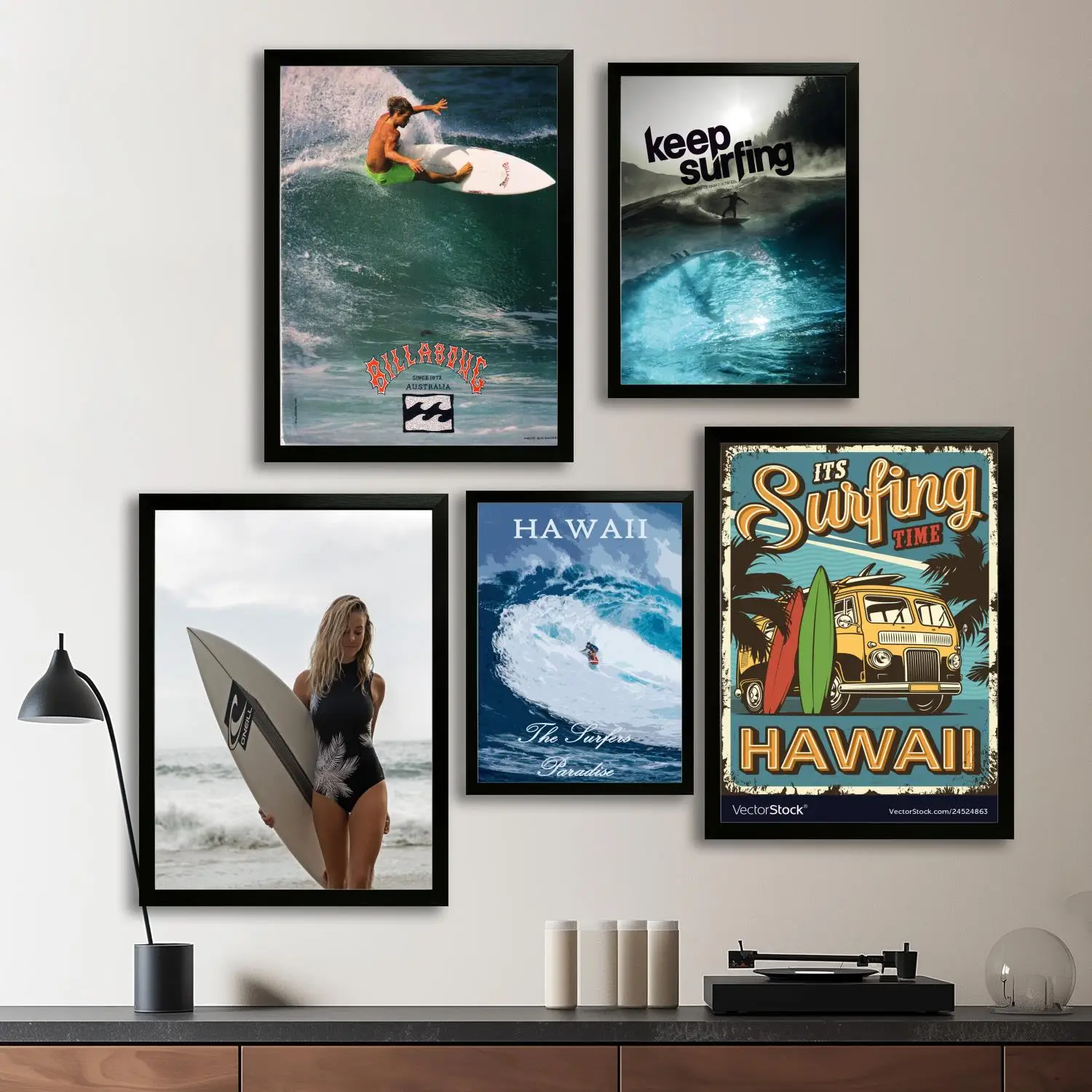 surfing Canvas Art Poster and Wall Art, Picture Print, Modern Family Bedroom Decor, Posters,Decorative painting