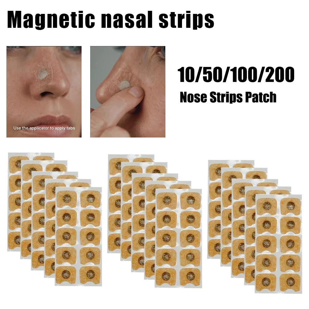 

60/120/180Pcs Nose Breathing Patches Magnetic Suction Iron Nasal Strips Increase Air Improve Sleep Quality Reduce Snoring