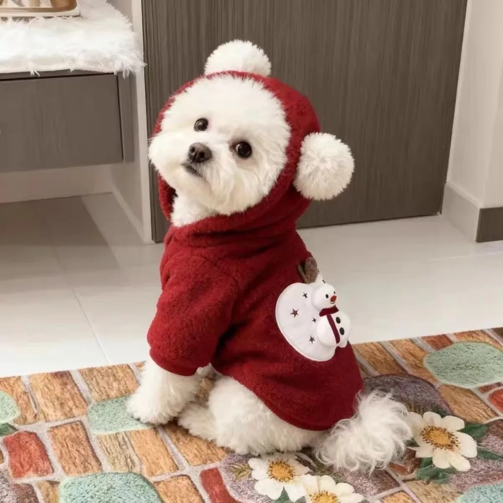 Fleece Lining Pet Hoodie Sweatshirt Rabbit Ears Design Pullover Style Puppy Pullover Sweater Warm Thermal Fabric