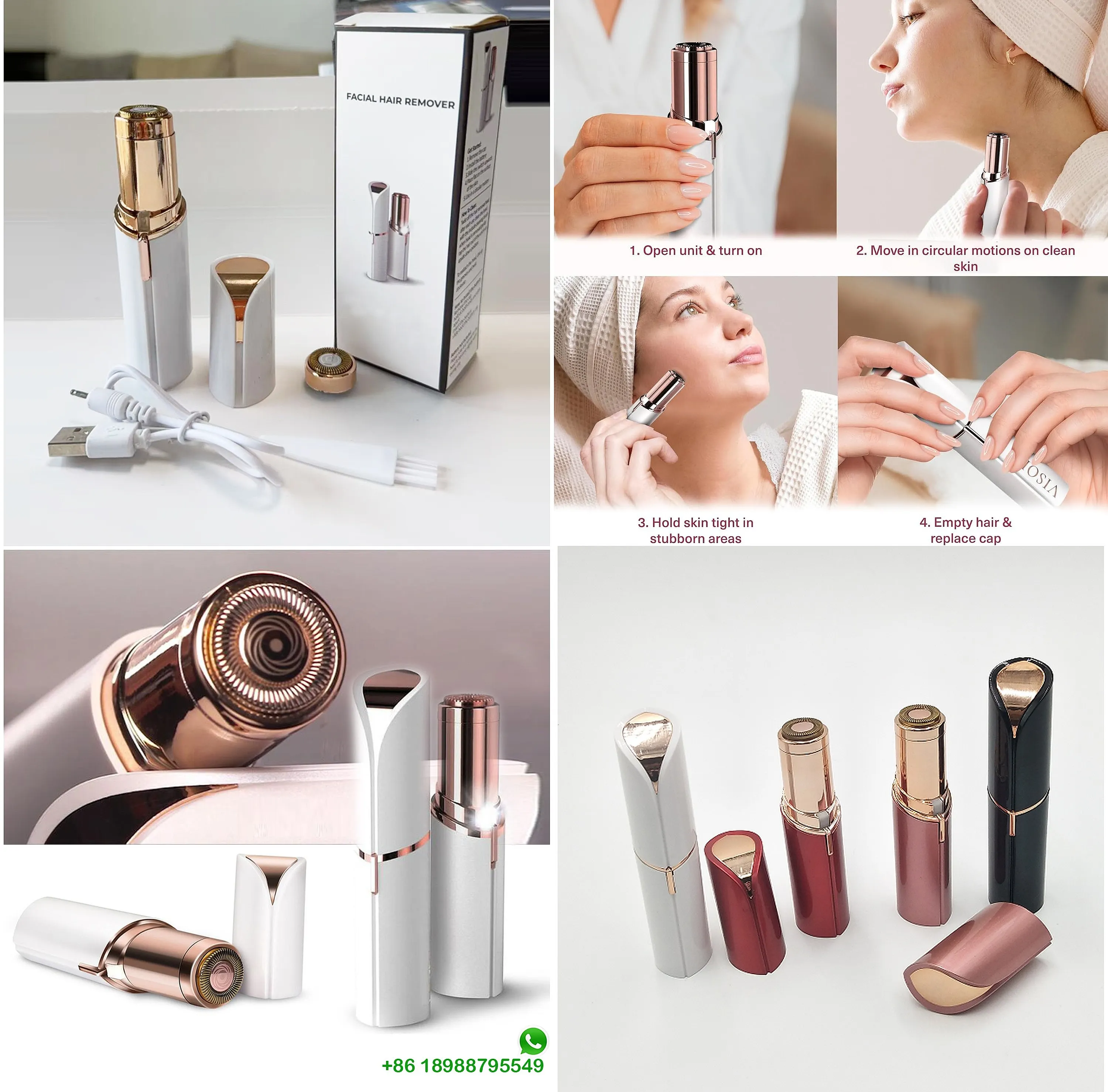Low Price Hot Sale Wholesale Women Makeup Tools B Rechargeable Mini Electric Rotating Disc Eyebrow Trimmer Bikini Hoehold