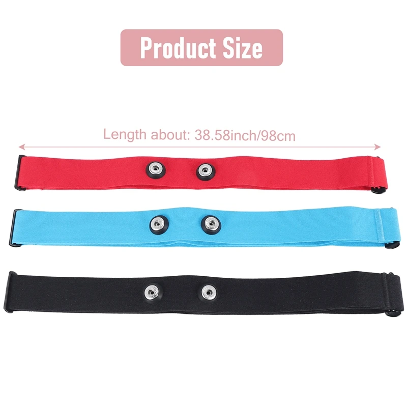 3Pcs for Magene Heart Rate Chest Strap Adjustable Elastic Strap for Polar Wahoo Garmin Sports Wireless Monitor Rate Belt