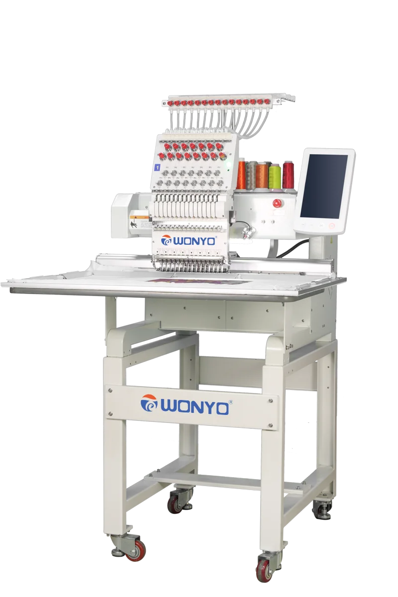 China Embroidery Machine Factory-WONYO 1 Head 15 Needles Computerized Embroidery Machine  Model WYQ1501L