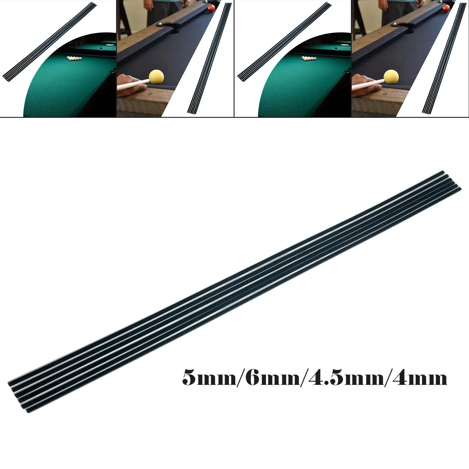 

6 полосок по краям бильярдного стола, многоразовые тканевые ремонтные пресс-полоски, направляющие длиной 49 дюймов для игровой комнаты, снукера, замена спортивного отдыха, черные